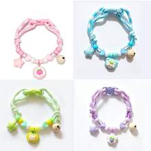 1pc Summer Cat Bell Necklace, Pet Collar, Refreshing Dopamine Color, Cute Fruit Pet Necklace, Adjustable Length, Suitable For Pet Parties, Photoshoots, Gatherings, Picnics - Multicolor - View 11