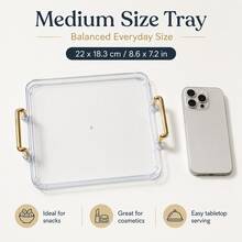 1pc Bathroom Shelf, Single Layer Design, Can Hold Cosmetics, Skincare Products, Perfume, Toothbrush, Suitable For Bathroom, Bedroom, Office - Clear - View 6