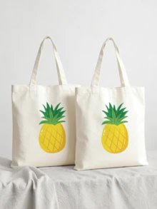 女款單肩托特包 素色斜挎包 可客製照片 DIY 生日禮物 大容量 個性化禮物 百搭日常款 - 米色 - 查看 2