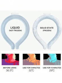 1pc Summer Cooling Ice Neck Ring, Wearable Neck Ice Ring Cold Compress Bag, Reusable Neck Cold Compress Ice Ring, Reusable... Freezing Gel Cooling Neck Tube, Unisex Cooling Collar, Suitable For Outdoor Sports, Camping, Vacation, Back To School, Beach Outings, Heat Relief And Other Cooling Products, Back To School Season, Home Supplies, Family Essentials, Bedroom, Beach Outings Goodies; Unisex, Yard, Summer Beach Supplies; Hiking Essentials, Summer Must-Haves, Summer Portable Style - Multicolor - View 10