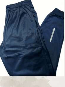 Dry Fit Set: Cold Weather Top + Jogger Pants With Reflective Detail - Marine - View 8