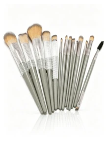 10pcs/14pcs Champagne Gold Makeup Brush Set, Blush, Eyeshadow, Eyebrow, Contour, Powder Brushes, Makeup Tools - Multicolor - View 8