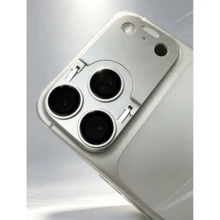 AR 鏡頭保護貼適用於 iPhone 17 Pro Max 與 17 Pro，防指紋防刮後置相機鏡頭膜，內建支架，2026 時尚設計高級手機相機鏡頭保護配件 - 彩色 - 查看 6