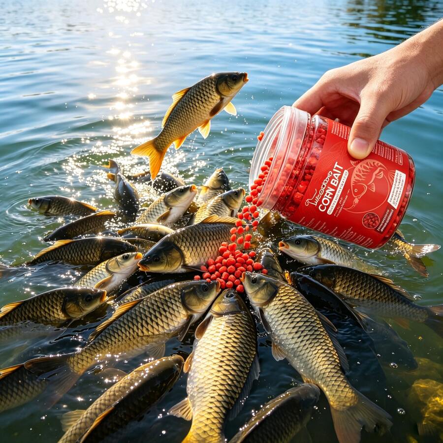 YEGBONG 50g Corn Fishing Bait – Bloodworm, Fennel & Clove Infused, Fast-Acting Attractant For All Depths & Temps, Soft Kernel Lure For Carp, Bass, Trout, Catfish, Portable Freshwater Tackle For Summer Lakes & Reservoirs,Quick Ship Items,Free Shipping