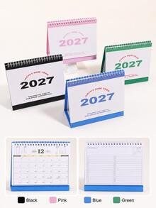 1 Buah Kalender Meja Sederhana 2027, Ornamen Meja Kreatif, Buku Catatan Perencanaan & Pengecekan, Versi Bahasa Inggris, Perlengkapan Belajar dan Kantor untuk Siswa, Kalender Hemat Ruang Meja - Sepotong Tunggal - View 5