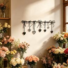 Metal Wall Art, Romantic Heart And Bow Design, Perfect For Hanging In Bedroom Or Entryway, Ideal Choice For Love-Themed Decor, Also A Great Gift For Valentine's Day - A - View 11