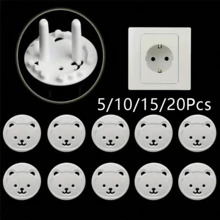 5/10/15/20 Piezas Cubiertas de Enchufe de Cabeza Redonda Gruesa - Protectores de Enchufe Resistentes a Impactos, Garantizando la del Hogar - Multicolor - Ver 3