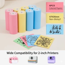 Colored Printer Paper, Thermal Printer Paper For Mini Portable Printer, 57 X 25mm, Thermal Labels For Most Pocket Printer - View 9