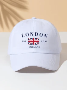 1件英倫倫敦風印花中性多色棒球帽，可調節時尚休閒棒球帽，防曬透氣百搭可調尺寸，適合日常休閒穿著與旅行 - 棒球2 - 查看 19