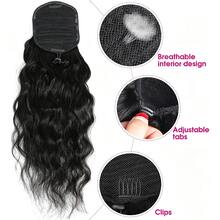 BINF Body Wave Drawstring Ponytail Natural Black Brazilian Virgin Human Hair Ponytail Clip In Hair Ponytail Extensions For Women 8-26 Inch Party Daily Use Easy To Wear - Natural Black - View 3