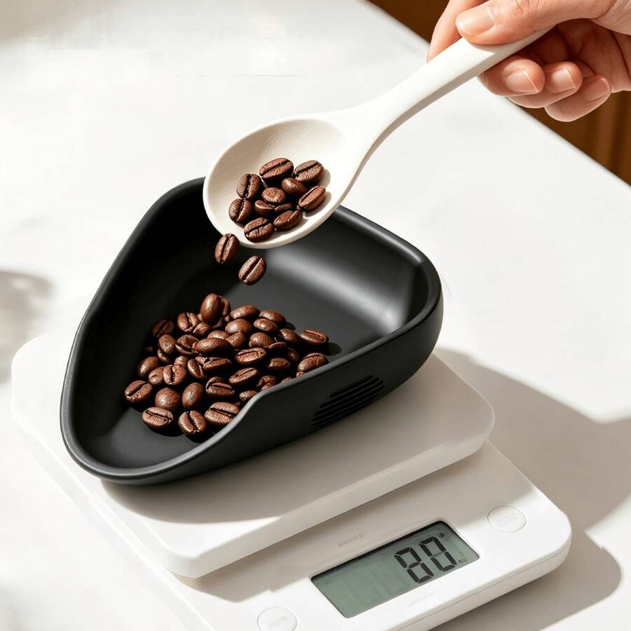 Taza de silicona para café y bandeja de almacenamiento de té, contenedor de medición de dosis única para granos de café y té de hoja suelta, estación de dosificación de espresso compacta, accesorio de preparación de granos de café para encimera de cocina - Alta calidad - Ver 1