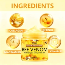 Qxira Bee Venom Face Cream With Collagen And Hyaluronic Acid, Suitable For All Skin Types, Delicate Texture, Gentle Moisturizing, Compact And Portable, Perfect For Travel, Best Christmas Skincare Gift For Friends - 70g/2.469oz - View 6