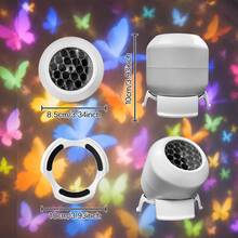 Dynamic Colorful Butterfly Projection Lamp, USB Powered, 360° Adjustable Angle, Full Room Colorful Butterfly Light Effect, Dynamic Night Light, Suitable For Bedroom And Party Decoration, Spring Home Decor, Christmas And Easter Gift Choice - Butterfly - View 3
