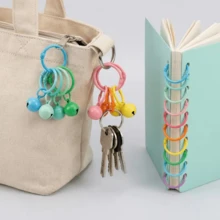 10/15/20/30/40/50Pcs Colorful Open Round Rings, Random Colors, Metal Round Loose Leaf Rings, Multi-Color Candy Color DIY Jewelry Accessories, Suitable For Planner Card Storage, Office Document Binding, Keychain Rings, Photo Album Notebook Binding - Multicolor - View 5