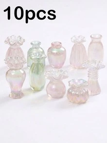 5/10pcs Mini Vase Set, Mini Flower Arrangement Vases, Micro Landscape Decoration Accessories, DIY Decorative Props For Shooting Scenes, DIY Miniature House Furniture Models, Miniature Scene Shooting Props - A - View 13