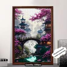 1 盒建筑景观图案 1000 块拼图，50 * 70 厘米/19.7 * 27.6 英寸，拼图工艺品，马赛克装饰墙艺术，适合初学者，大型艺术装饰，适用于家庭、客厅、办公室装饰、母亲节、新年、复活节礼物 - 彩色 - 查看 7