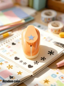 1pc/4pcs Handmade Embossing Tool, DIY Card And Fabric Puncher - Multi-Function Handheld Embossing Machine With Colorful Floral Pattern, Perfect For Scrapbooking, Paper Crafts And Gift Making, No Battery Required, Paper Puncher (Random Color) - B - View 16