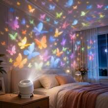 Dynamic Colorful Butterfly Projection Lamp, USB Powered, 360° Adjustable Angle, Full Room Colorful Butterfly Light Effect, Dynamic Night Light, Suitable For Bedroom And Party Decoration, Spring Home Decor, Christmas And Easter Gift Choice - Butterfly - View 12