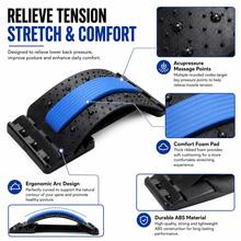 4-Level Adjustable Back Stretching Board, Lumbar Support Correction Board With NBR Soft Strip, Compact Training Device For Office Workers With Long Sitting Hours - View 4