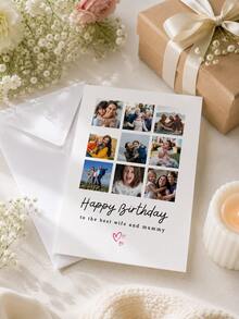 Personalized Greeting Cards With Envelopes, Custom Printed Cards With Multiple Photos And Text, Birthday Cards, Thank You Cards, Wedding Cards, Pet Cards, Suitable For Various Occasions - Multicolor - View 4