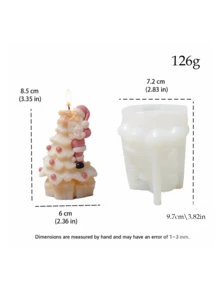 1pc 3D Smiling Santa Claus, Christmas Tree, Christmas Gift All-In-One Candle Silicone Mold (Holding Gift) - Reusable Aromatherapy Candle Mold, Suitable For Epoxy Resin/Cement/Clay/Plaster DIY Crafts, Compatible With Paraffin/Soy/Gel Wax, Ideal For Christmas Decoration And Holiday Gifts - Silicone Mold - View 12