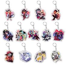 Panini Helluva Boss Hazbin Hotel Cartoon Character 2D Flat Acrylic Keychain Set 12 Styles Printed Key Ring Bag Pendant Car Key Decoration Accessories Daily Collection Jewelry Gift - Multicolor - View 1