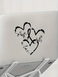 1pc Glossy Reflective Heart Sticker, Suitable For Car, Truck, Motorcycle, Vehicle Body, Laptop Decoration - Multicolor - View 8