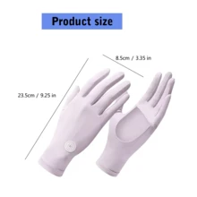 1 Pair Women's Summer Sun Protection Gloves, Anti-Slip Hollow Palm, UV Protection, Touchscreen Compatible, Breathable For Outdoor Sports, Driving And Cycling - A - View 7