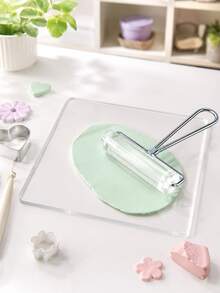 Clear Tack Tool Set, Tack Roller Tool For Jewelry Making, DIY Jewelry Making Tools, Transparent Polymer Tool Thickness Ruler, Multifunctional Tool Set, Simple And Easy To Use - Transparent - View 3