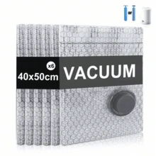 Grup Erik 6Pcs Tool-Free Vacuum Storage Bags Space Saving Seal Bags For Clothes Towels Blankets Travel Closet Organizer,Dorm Room - Multicolor - View 2