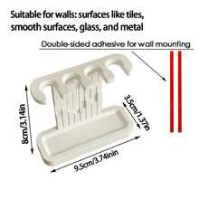 1pc Electric Toothbrush Head Holder, Multi-Slot Toothbrush Head Storage Rack, With Adhesive Back, Replacement Brush Head Organizer, Electric Toothbrush Head Storage Rack, Suitable For Home Use, Durable Plastic, Bathroom Countertop Storage - Multicolor - View 4
