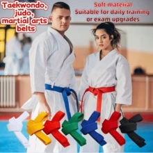 1pc Multi-Color Double-Layer Knitted Taekwondo Belt, Thick Soft Material, Suitable For Judo, Karate, Martial Arts, Jiu-Jitsu Training Upgrade, Body Shaping Belt, Suitable For Daily Sports, Large Competitions, Back To School And School Use - Multicolor - View 13