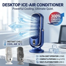 Ventilador de Mesa Rotativo 720°, Ventilador de Mesa Silencioso com 5 Velocidades, Ventilador de Mesa Pessoal Recarregável por USB, Ventilador de Ar-Condicionado, Adequado para Casa, Escritório, Ventilação de Cozinha, 5 Cores Disponíveis - Multicolorido - Visão 2