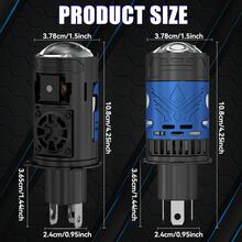 HYNBYZJ 1PC/2pcs H4 Bi Mini LED Projector Lens Car Bulb EMC Auto Headlight Turbo Lamps Canbus Plug And Play Dual Motorcycle High Low Beam 12V 24V - A - View 10