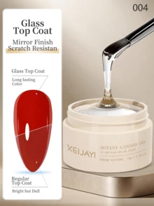XEIJAYI 1件 15ml 玻璃底膠 透明橡膠底膠 LED UV 強力指甲 高光澤亮面凝膠指甲油 - 無色 - 查看 2