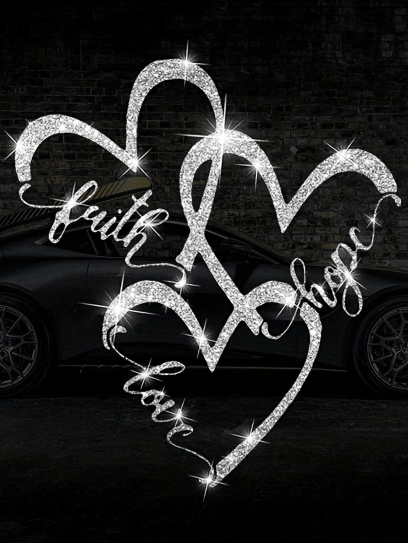 1pc Glossy Reflective Heart Sticker, Suitable For Car, Truck, Motorcycle, Vehicle Body, Laptop Decoration - Multicolor - View 1