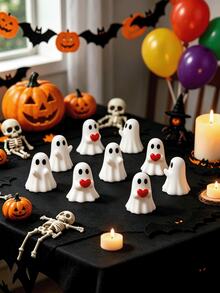 15/10/5/1 pieza Adorable Fantasma Decoraciones de Halloween Adornos de Moda Creativa Mejoran la Atmósfera Festiva Decoración Multiusos para Interiores del Hogar Habitación Boda Fiesta de Cumpleaños Fiesta de San Valentín Recuerdos de Fiesta - Multicolor - Ver 4