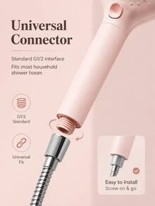 Adjustable Handheld Shower Head, Cat Paw Design, 3 Massage Settings, Built-In Filter; Suitable For Bathroom Use, Wall-Mounted Or Hanging, Plastic Material, Designed For Showering - Multicolor - View 3