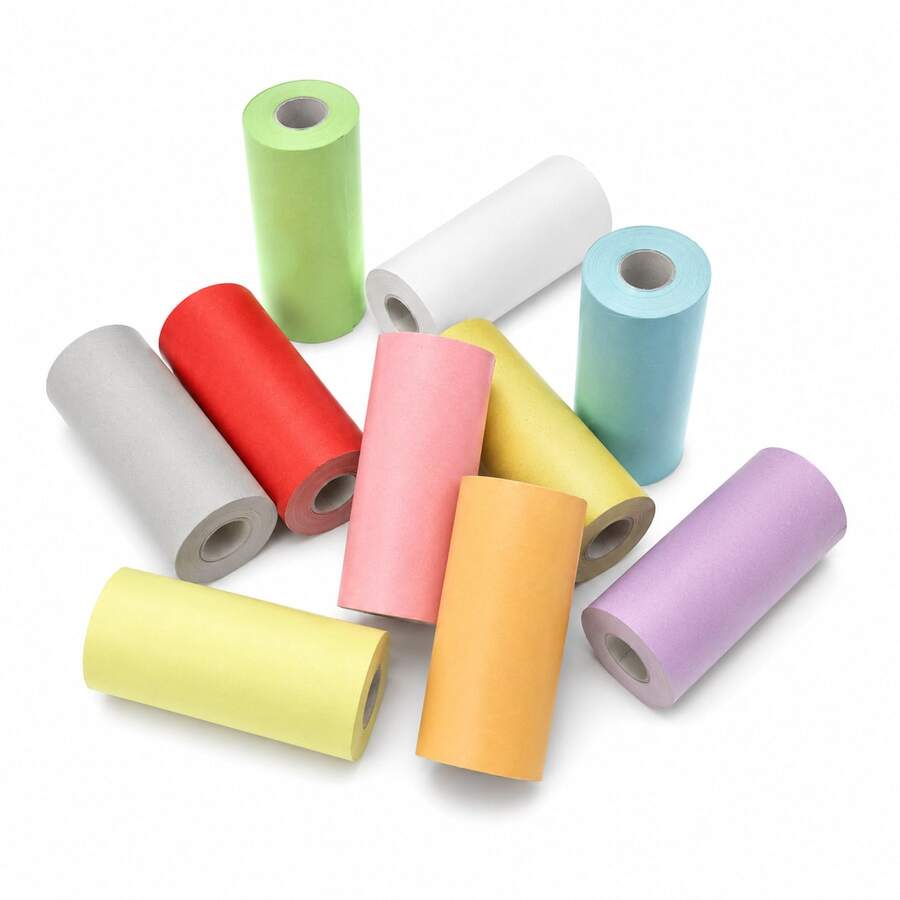 Colored Printer Paper, Thermal Printer Paper For Mini Portable Printer, 57 X 25mm, Thermal Labels For Most Pocket Printer