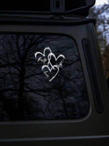1pc Glossy Reflective Heart Sticker, Suitable For Car, Truck, Motorcycle, Vehicle Body, Laptop Decoration - Multicolor - View 6