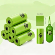 便攜式膠囊狗便便袋分配器附登山扣，防漏寵物排泄物袋收納盒，旅行散步必備車用必需品，實用日常狗狗用品，車載與戶外使用的小巧狗便便袋收納架 - 綠色 - 查看 2