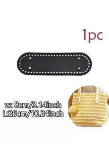1Pc/2/3Pcs Riveted PU Basket Base, Suitable For Crochet DIY Handbags, Shoulder Bags, Crossbody Bags - Round Bottom With Holes, Easy To Weave - No Lining, Solid Color, Painted Edges, Designed For Handicrafts, No Closure Accessories. - Multicolor - View 25