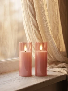 2/3/5 pièces Bougies sans flamme avec télécommande, bougies LED à piles avec minuterie, bougies électroniques LED sans fumée, lumières de bougies décoratives LED romantiques, bougies piliers LED, convient pour la décoration de la maison, la chambre, le mariage, la demande en mariage, Noël, la fête d'entreprise, la fête, le centre de table, le chauffe-bougie, les fausses bougies, cadeau (Rose, D:2,2'' H:4'' 5'' 6'' 7'') - rose - Voir 4