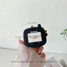 New Flip Phone Style Earphone Case - Black - View 2