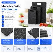 1/3pcs Marble Pattern Cutting Board Set, Kitchen Prep Board, Raw And Cooked Food Separation, Home Fruit And Vegetable Cutting Board, Kids Prep Board - View 4