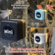 1 Set Mini Magnetic Fish Tank Brush, Fish Tank Brush, Small Glass Scraper, Double-Sided Cleaning And Scraping, Algae Knife Cleaning, Algae Removal Tool, Curved Design Algae Scraper, ABS Resin Fish Tank Cleaning Tool, Aquarium Accessories, Glass Cleaner, Washing Tool, Random Color - View 13