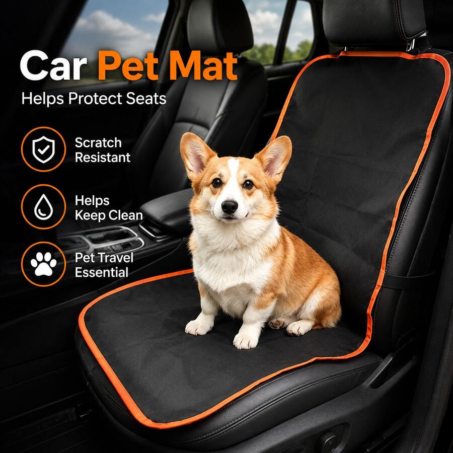 Pet Car Seat Cover, Lightweight & Easy To Store And Carry, Anti-Dirt & Anti-Scratch Car Seat Protector, Travel Dog Mat, Universal Fit For Passenger Seat Car Accessory