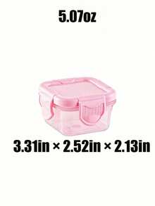 6pcs Macaron Color Double-Lock Transparent Mini Storage Boxes, 60ml/150ml PP Sealed Dust-Proof Fresh-Keeping Containers, Cute Portable Square Small Jars, Suitable For Travel Snacks Nuts Seasoning Storage - Multicolor - View 23