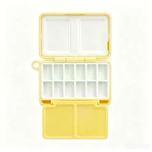 1pc Lightweight Portable Watercolor Paint Storage Palette, 12 Compartments, Foldable Double Layer Palette, Outdoor Sketching Journal Painting Box, Suitable For Beginner Artists - Single Piece - View 14