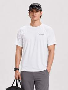 Columbia New Sports Running Fitness Training Comfortable Breathable Men's Casual Short Sleeve T-Shirt - White - View 2